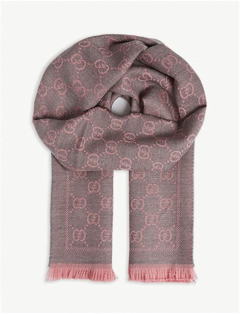 gucci scarf logo|Gucci scarf unisex.